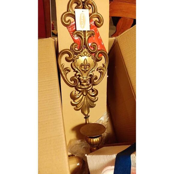 NIB set of large brass wall sconces from A Touch Of Class - Picture 5 of 6